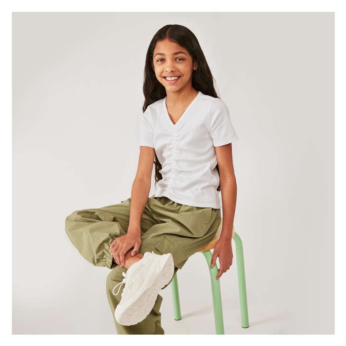 Kid Girls' Ruched Front T-Shirt